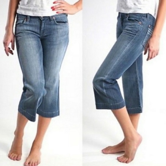 7 For All Mankind Denim - 7 FOR ALL MANKIND Crop Dojo Stretch Jeans 25